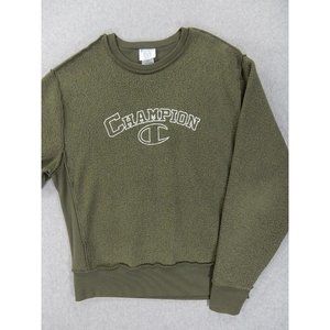 Champion REVERSE WEAVE Logo‎ Crew Sweatshirt (Men's Medium) Green
